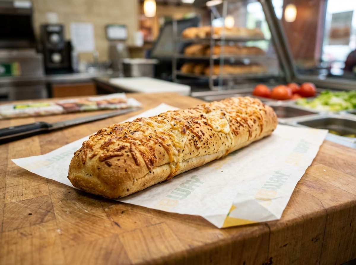 Italian Herbs & Cheese Bread — Subway bread nutrition, calories, and prices